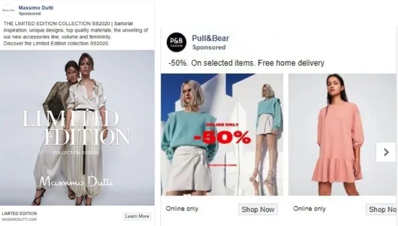 Facebook Clothing Ads Examples